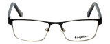 Front View of Esquire Designer Progressive Lens Blue Light Glasses EQ1523 Black 53mm Rectangle