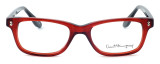 Front View of Ernest Hemingway Designer Progressive Blue Light Glasses H4617 in Red-Black 48mm