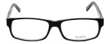 Front View of Big&Tall Designer Progressive Blue Light Glasses 3 in Black Crystal Acetate 60mm