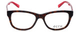 Front View of Ecru Designer Progressive Blue Light Glasses Morrison-051 in Tortoise-Red 51mm