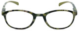 Front View of Calabria R772 Designer Blue Light Block Glasses Green Unisex Acetate Oval 49 mm