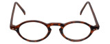Front View of Calabria 4365 Oval Designer Progressive Blue Light Glasses Matte Tortoise 42 mm