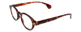 Profile View of Calabria Elite Designer Blue Light Glasses R217 Professor Type 46 mm in Tortoise