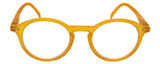 Front View of Calabria Elite Designer Progressive Blue Light Glasses ZT1662 Round Yellow 48 mm