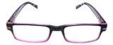 Front View of Calabria Jordan 2 Rectangular Designer Blue Light Blocking Glasses 50mm Wine Red