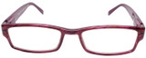 Front View of Calabria Mira Rectangular Progressive Blue Light Glasses 50mm Grape Berry Purple