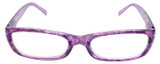 Front View of Calabria Dora Round&Oval Designer Blue Light Block Glasses 50 mm in Grape Purple
