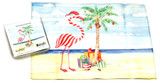 Holiday Christmas Theme Cleaning Cloth, Decorating Flamingo