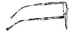 Side View of Calabria MDR8003 Designer Progressive Lens Blue Light Blocking Eyeglasses in Grey Tortoise Black Unisex Oval Full Rim Acetate 47 mm