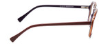 Side View of Scott&Zelda SZ7442 Designer Progressive Lens Blue Light Blocking Eyeglasses in Burgundy Red Silver Triple Layer Purple Unisex Square Full Rim Acetate 52 mm