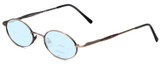 Profile View of Reptile Chameleon Designer Progressive Blue Light Glasses in Pewter Silver 54 mm