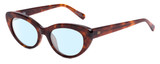 Profile View of SITO SHADES Siena Designer Blue Light Blocking Eyeglasses in Burnt Orange Brown Tortoise Havana Unisex Cat Eye Full Rim Acetate 50 mm