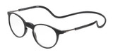 Profile View of Snap Magnetic SP04-C11 Designer Progressive Lens Blue Light Blocking Eyeglasses in Matte Black Unisex Oval Full Rim 50 mm