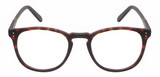 Front View of Reptile Larachelus Unisex Designer Reading Glasses in Brown Tortoise Havana 50mm