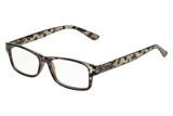 Profile View of Perry Ellis PEBX59 Designer Blue Light Blocking Eyeglasses in Gloss Grey Tortoise Havana Marble Unisex Rectangular Full Rim Acetate 50 mm