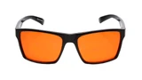 Medspex Sleep Glasses with Dark Orange Blue Light Blocking Lenses | Gloss Black | Unisex Sleep Eyewear for Evening Screen Time | LED Light Protection Glasses | Lightweight Rectangular Frame image 2