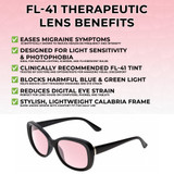Medspex Calabria SOPHIA Gloss Black FL-41 Rose Color Therapy Reading Glasses image 2