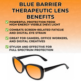 Medspex Calabria SOPHIA Gloss Black Light Orange Color Therapy Reading Glasses image 2