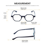 Medspex R786C Denim Blue Clear Crystal 2-tone Blue Light Blocking Color Therapy Reading Glasses