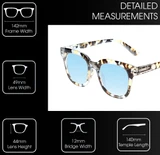 Medspex R785 Shiny Blue Quartz/Brown Black Baby Blue Color Therapy Reading Glasses