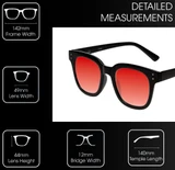 Medspex R785 Gloss Black Deep Red Color Therapy Reading Glasses