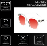 Medspex R785 Crystal Clear Deep Red Color Therapy Reading Glasses