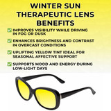 Medspex Calabria SOPHIA Gloss Black Gold Yellow Color Therapy Reading Glasses image 2