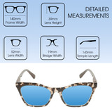 Medspex 8240 Jelly White Front/Brown Demi Pattern/Solid Green Temples Baby Blue Color Therapy Reading Glasses