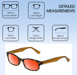 Medspex Corinne McCormack Channing Tortoise Havana Brown Gold Amber Amber Orange Color Therapy Reading Glasses