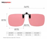 MEDSPEX Unisex FL41 Clip-On Lenses – Pink | UV Protective, Migraine Lens for Men & Women | Light sensitivity Tinted Lenses with Small Bar Clips for Home, Office, and Screen Use | Eyewear image 2