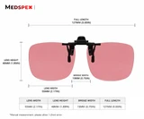 MEDSPEX Unisex FL41 Clip-On Lenses – Pink | UV Protective, Migraine Lens for Men & Women | Light sensitivity Tinted Lenses with Big Bar Clips for Home, Office, and Screen Use | Eyewear image 2