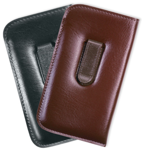 Mens Jumbo Slip-in Case w/Clip Syn.Leather Felt Interior 6.5"x 3.5"Inch 2 OPTION