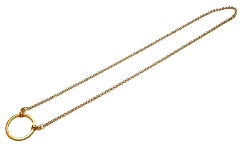 LA LOOP 805SG Designer Eyeglass Necklace 25" inch Loop: 30mm 14K Satin Gold Plate