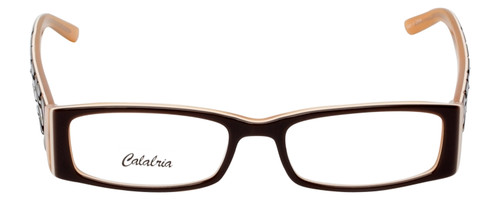 Calabria Designer Eyeglasses 815 Brown Blue Light Filter + A/R Lenses