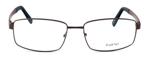 Calabria Designer Blue Light Blocking Reading Glasses Big&Tall Style 12 in Brown