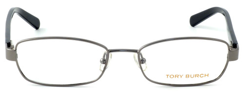 Profile View of Tory Burch Womens Blue Light Blocking Reading Glasses TY1027-103 52mm Gunmetal N