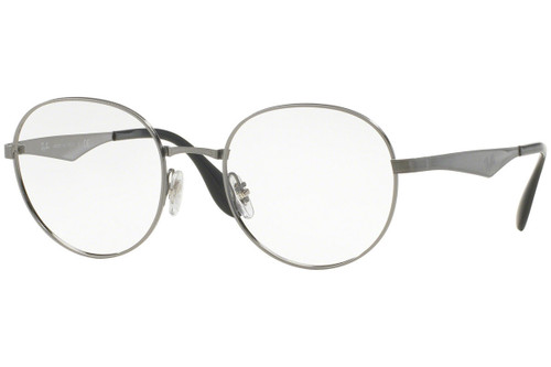 Profile View of Ray Ban Progressive Lens Blue Light Reading Glasses RX6343-2553-47 mm Gunmetal