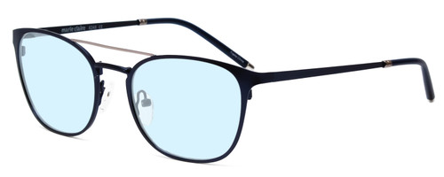 Profile View of Marie Claire MC6248-NVY Designer Progressive Lens Blue Light Blocking Eyeglasses in Navy Blue Ladies Classic Full Rim Stainless Steel 49 mm