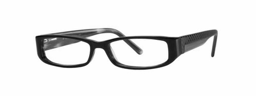 Profile View of Calabria Vivid 665 Designer Blue Light Blocking Glasses Black Grey Unisex 52mm