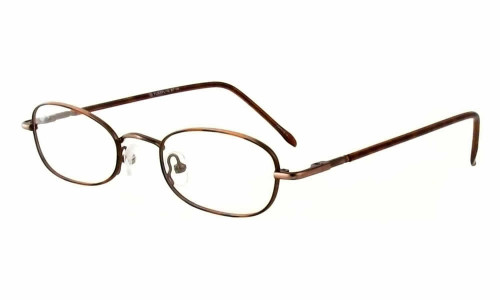 Front View of Calabria FlexPlus 87 Brown Amber Designer Blue Light Blocking Glasses Oval 46mm