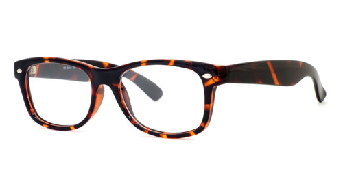 Profile View of Calabria Soho by Vivid 101 Designer Blue Light Blocking Glasses in Tortoise