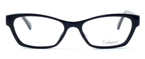 Front View of Enhance Optical Designer Blue Light Blocking Glasses 3903 in Black Cateye 49mm