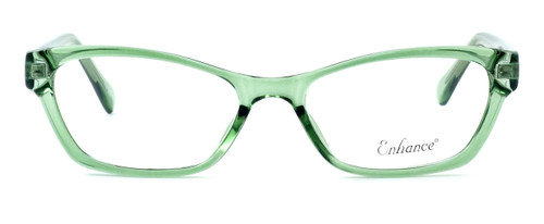 Front View of Enhance Optical Designer Blue Light Blocking Glasses 3903 in Jade Ladies Cateye