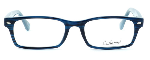 Front View of Enhance Optical Designer Blue Light Blocking Glasses 3928 Deep-Blue Ladies 45mm