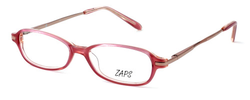 Profile View of Calabria Viv Kids Zaps 12 Designer Blue Light Blocking Glasses in Pink Oval 43mm