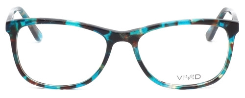 Front View of Calabria Splash SP62 Designer Blue Light Block Glasses in Turquoise Cateye 54mm