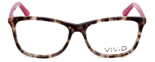 Front View of Calabria Viv 848 Designer Blue Light Blocking Glasses in Demi-Pink Square 53mm