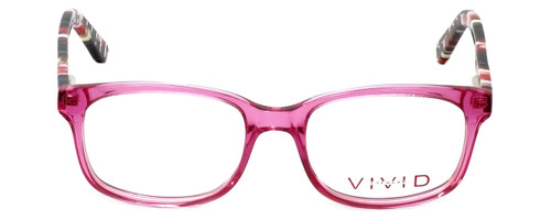 Front View of Calabria Viv Designer Blue Light Blocking Glasses 144 in Pink Ladies Oval 48mm