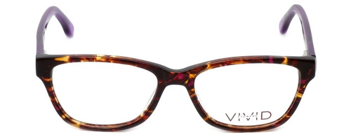 Front View of Calabria Viv Designer Blue Light Blocking Glasses 864 Pruple-Marble Unisex 51mm