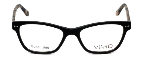 Front View of Calabria Viv Designer Blue Light Blocking Glasses 867 in Matte-Black-Demi Cateye